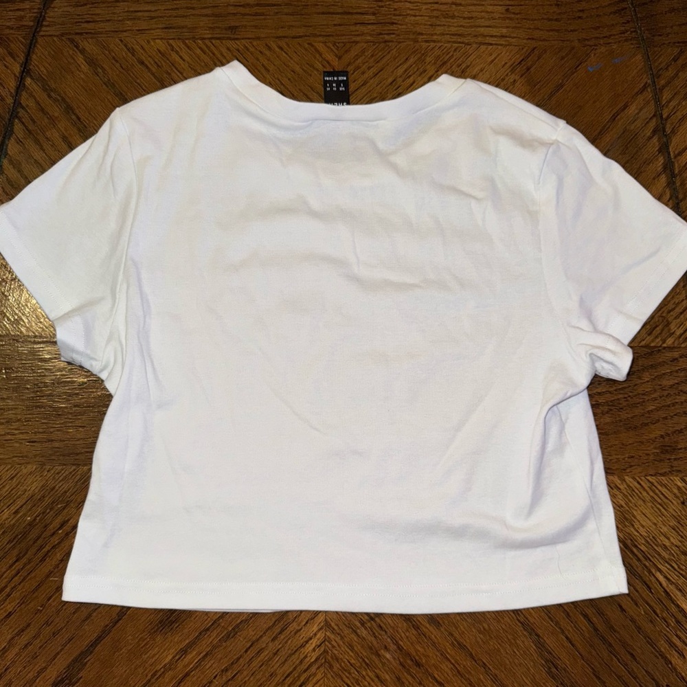 SHEIN White Tee with Blue Los Angeles Print - Picture 2 of 4